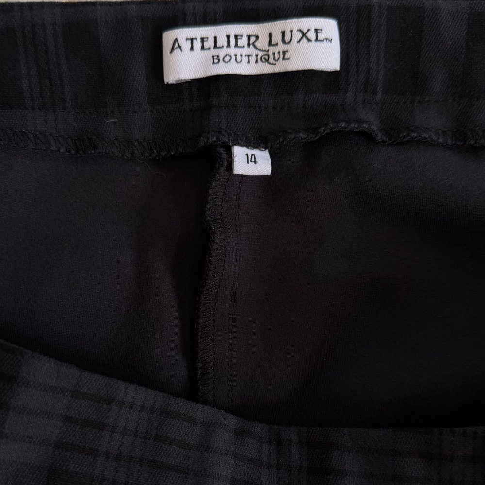 Pants Plaid black and gray size 14 - Picture 2 of 16